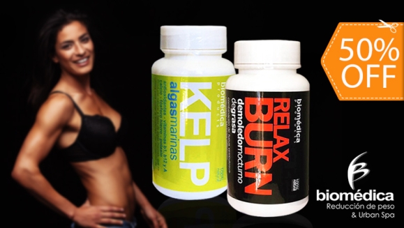 [Image: ¡Paga $35 en Lugar de $70 por 2 Frascos de 60 Cápsulas c/u con Ingredientes Naturales para Bajar de Peso, Reducir Medidas y Controlar la Ansiedad por Comer: Quema Grasa de Día con KELP y Quema Grasa de Noche con Relax Burn!m]