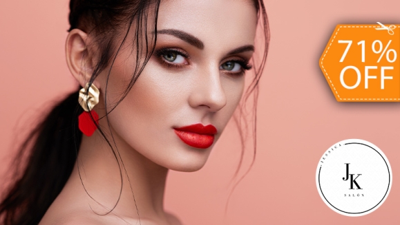 [Image: ¡Paga $19 en Lugar de $65 por Maquillaje Profesional + Peinado Semirecogido, Planchado u Ondas + Lavado + Secado + Aplicación de Esmalte Permanente en Manos!m]