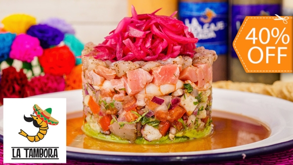 [Image: ¡Paga $12 y Consume $20 en Todo el Menú de La Tambora: Mariscos con Un Toque Mexicano!m]