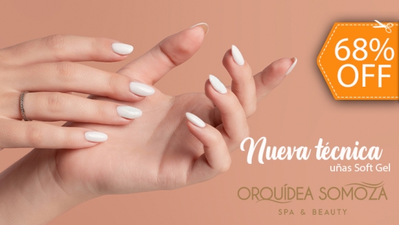 [Image: ¡Paga $12 en Lugar de $38 y Alarga tu Uñas con La Nueva Técnica Soft Gel + Manicure Express + Aplicación de Esmalte y Brillo Permanente!m]