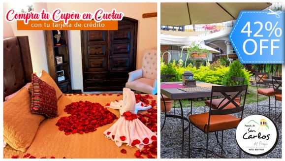[Image: ¡Paga Q499 en Lugar de Q855 por Estadía Romántica para 2 con: 1 Noche de Hospedaje + Decoración con Pétalos de Rosa + Fresas con Chocolate + 1 Botella de Vino Tinto + 2 Desayunos Típicos Chapines + Impuestos Incluidos!m]