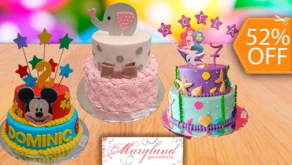 [Image: ¡Paga $55 en Lugar de $115 por Pastel de 2 Pisos, de 50 Porciones con Relleno Premium + Decoración a Elección!m]