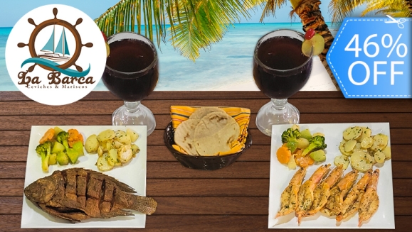 [Image: ¡Paga Q125 en Lugar de Q230 por 2 Platos Fuertes a Elección entre: Mojarra Frita o Camarones Grandes + Papas al Perejil + Vegetales + Tortillas + 2 Bebidas Naturales a Elección entre Rosa Jamaica o Tamarindo!m]