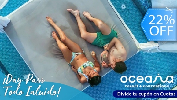 [Image: ¡DayPass ALL INCLUSIVE! ¡Paga Q625 en Lugar de Q800 por DayPass en Oceana Resort que Incluye: Desayuno y Almuerzo Buffet + Snacks Mañana y Tarde + Bebidas Ilimitadas Alcohólicas y No Alcohólicas!m]