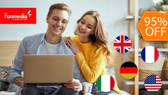 [Image: ¡Paga $19 en vez de $405 y Aprende hasta 4 Idiomas: 12 Meses de Curso Online Certificado de Idioma a Elección: Inglés, Alemán, Italiano o Francés + 12 MESES GRATIS DE OTRO CURSO!m]