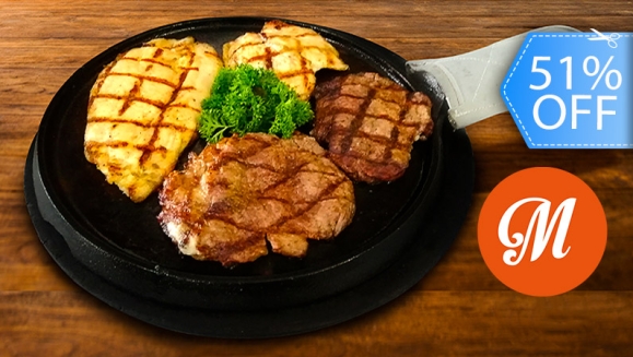 [Image: ¡Paga Q169 en Lugar de Q345 por Exquisita Parrillada para 2 con: ½ Libra de Puyazo + ½ Libra de Pechuga de Pollo + ½ Libra de Chorizo Argentino + 2 Purés de Papas + 1 Ensalada de La Casa + Bebidas!m]