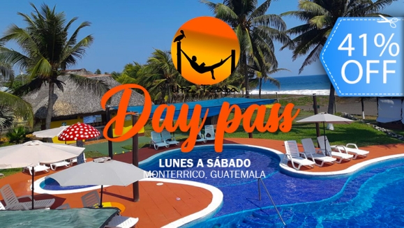 [Image: ¡Paga Q250 en Lugar de Q425 por Day Pass para 2 en Utz Tzaba Beach, Monterrico + Vale de Q125 Consumibles en El Menú Abierto del Restaurante!m]