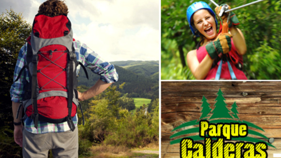 [Image: ¡Paga Q65 en lugar de Q150 por día lleno de diversión y aventura (1 canopy, 1 rapel, columpios gigantes, balsas con remos, caminata por bosque virgen) en Parque Calderas!m]