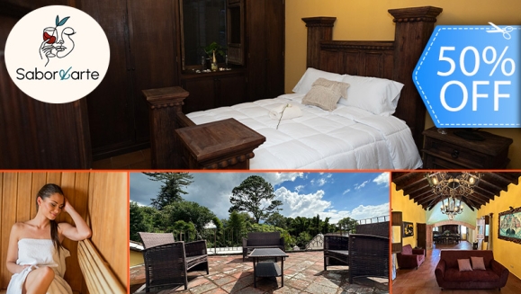 [Image: ¡Paga Q360 en lugar de Q720 por 1 Noche para 2 Personas en Antigua Guatemala + 2 Desayunos + 30 Minutos de Sauna!m]