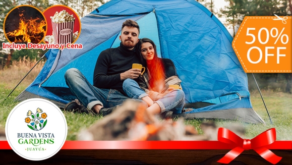 [Image: ¡Cine + Camping! ¡Paga $32.50 en Vez de $65 por Camping al Aire Libre para 2 con Acceso a Proyección de Película Navideña + Palomitas de Maíz + Bebidas +  1 Tienda de Campaña + 2 Colchonetas + 2 Desayunos + 2 Cenas! ¡Solo 28 Cupones Disponibles!m]
