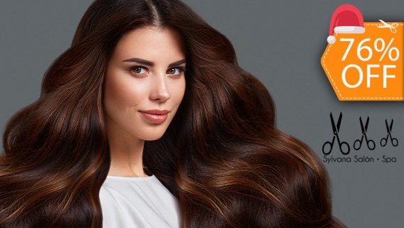 [Image: ¡Paga $18 en Lugar de $75 por Tinte Completo, Retoque, Baño de Color o Mechas Balayage, Babylights o Tradicionales + Lavado + Secado o Planchado + Sellador de Color + Gotas de Finalización!m]