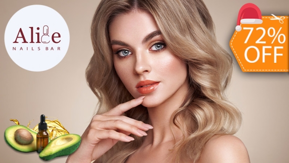 [Image: ¡Paga $12 en Vez de $42.49 por Tratamiento Capilar de Aceite de Aguacate con Ampolletas Reparadoras e Hidratantes + Manicure y Pedicure Express + Esmaltado Permanente en Manos y Normal en Pies + Corte con Split Ender + Secado, Planchado u Ondas!m]