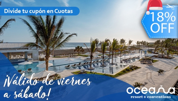 [Image: ¡Oceana Resort TODO INCLUIDO FINES DE SEMANA! ¡Paga Q2,500 en Lugar de Q3,040 por Estadía Familiar para 2 Adultos y 2 Niños (Menores de 6 Años) en Habitación Superior + Impuestos Incluidos!m]