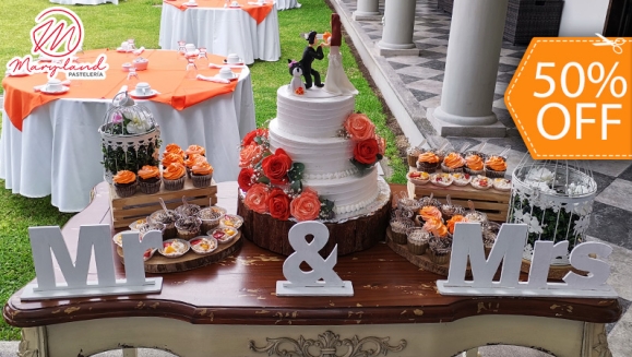 [Image: ¡Paga $130 en Lugar de $260 por Pastel de 100 Porciones con Relleno Premium + Mesa de Postres + Montaje Especial!m]