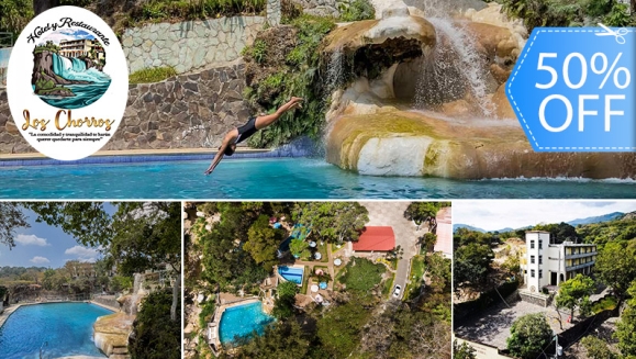 [Image: ¡Paga Q299 en Lugar de Q600 por Estadía para 2 Personas Por 3 Días y 2 Noches en Hotel Los Chorros con Balneario, Cascada Artificial, Piscinas y Áreas Recreativas!m]