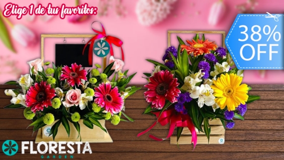 [Image: ¡Paga Q250 en Lugar de Q400 por Arreglo Floral para Mamá a Elección entre: Caja de Madera con Rosas, Gerberas y Mensaje o Caja de Madera con Gerberas en colores!m]