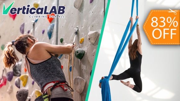 [Image: ¡Paga $35 en Lugar de $200 por Clases a Elección entre: 12 Clases de Escalada + Matrícula + Alquiler de Zapatos + Acceso al Gimnasio O 8 Clases de Acrobacia en Telas + 4 Clases de Entrenamiento Físico y Acceso a Gym + Matrícula!m]