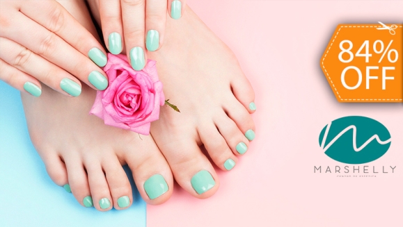 [Image: ¡Paga $12 en Lugar de $75 por Manicure y Pedicure  + Esmaltado Permanente OPI o Gelish en Manos y Pies!m]