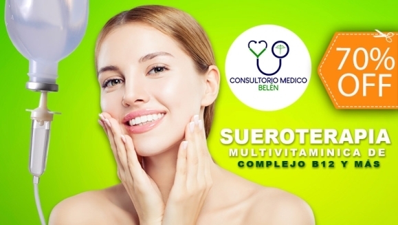 [Image: ¡Paga $30 en Lugar de $100 por Sueroterapia Multivitamínico de Complejo B12 + Nutriente a Elección + Consulta General Integral + Toma de Presión Arterial + Consulta Nutricional!m]