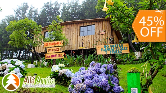 [Image: ¡Paga $71.50 en Lugar de $130 por 1 Noche en Cabaña para 2 Adultos y 2 Niños o para 3 Adultos + Desayunos + 10 Tacos + 2 Bebidas Naturales + 30 Minutos de Juegos de Mesa + Caminata en Bosque + Visita al Vivero de Hortalizas + Entretenimiento y Más!m]