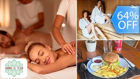 [Image: ¡Día de Spa Ilimitado para 2! Paga Q250 en Vez de Q700 por Día de Spa con Circuito de Sauna Húmedo o Baño de Vapor + 30 Minutos de Masaje Corporal + 2 Tazas de Té + 2 Menús de Hamburguesas y Papas Fritas con Gaseosas + Varias Áreas de Descanso y Más!m]