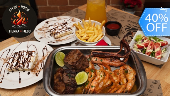 [Image: ¡Nueva Parrillada! ¡Paga Q299 en Vez de Q496 por “Maristierra" Familiar Hasta para 4 Personas con: 1 Lb de Lomito o Puyazo + 1/2 Lb de Camarones + 1/2 Lb de Pulpo +  2 Guarniciones + Pichel de Bebida + 2 Postres!m]