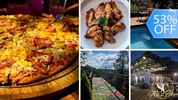 [Image: ¡Paga Q199 en Lugar de Q425 por Combo hasta para 6 Personas: 3 Pizzas Grandes a Elección Entre Hawaiana, Peperoni, Vegetariana o Margarita o 3 Porciones de Alitas Para Compartir + 2 Picheles de Bebida!m]