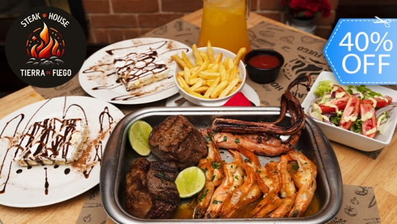 [Image: ¡Nueva Parrillada! ¡Paga Q315 en Vez de Q521 por “Maristierra" Familiar Hasta para 4 Personas con: 1 Lb de Lomito o Puyazo + 1/2 Lb de Camarones + 1/2 Lb de Pulpo +  2 Guarniciones + Pichel de Bebida + 2 Postres!m]