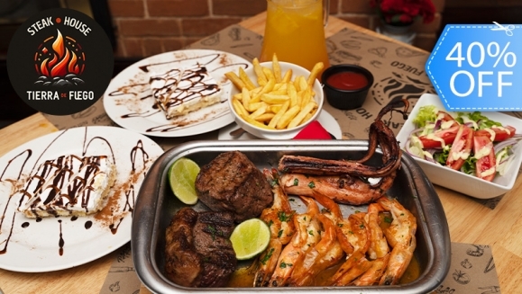 [Image: ¡Nueva Parrillada de Carnes y Mariscos! ¡Paga Q315 en Vez de Q521 por “Maristierra" Familiar Hasta Para 4 Personas con: 1 Lb de Lomito o Puyazo + 1/2 Lb de Camarones + 1/2 Lb de Pulpo + 2 Guarniciones + Pichel de Bebida + 2 Postres!m]