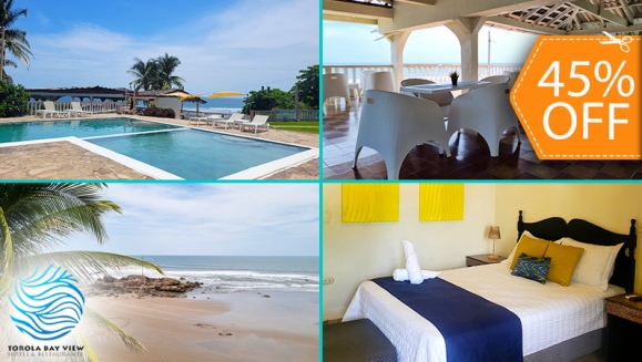 [Image: ¡Paga $68.75 en Lugar de $125 por Estadía de 1 Noche para 3 Personas + 3 Desayunos en Playa Torola!m]