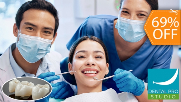 [Image: ¡Recupera tu Sonrisa! ¡Paga $70 en Lugar de $225 por 1 Puente Dental Fijo (Metal Porcelana) + Blanqueamiento Dental + Limpieza con Ultrasonido + Aplicación de Flúor!m]