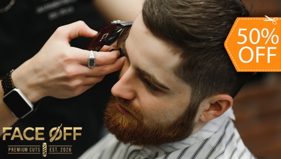 [Image: ¡Paga $10 en Lugar de $20 por 2 Cortes de Cabello o Barba + 2 Lavados de Cabello + 2 Aplicaciones de Gel, Cera o Polvo de Volumen + 2 Mascarillas Faciales + 1 Bebida de Cortesía!m]