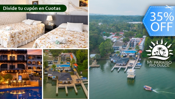 [Image: ¡Paga Q1,768 en Lugar de Q2,720 por Estadía de 3 Días y 2 Noches Para Hasta 4 Personas en Río Dulce: Habitación Doble con A/C + 4 Desayunos + Piscinas + Ingreso a Museo y Más!m]