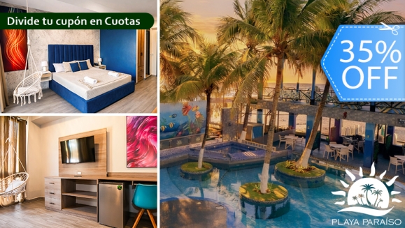 [Image: ¡Paga Q1,495 en Lugar de Q2,300 por Estadía de 2 Días y 1 Noche Para 2 Personas en Monterrico: Habitación Deluxe King + 2 Desayunos + 2 Almuerzos +  2 Cenas + 2 Mini Snacks + 2 Bebidas de Bienvenida + Piscinas + Playa y Más!m]