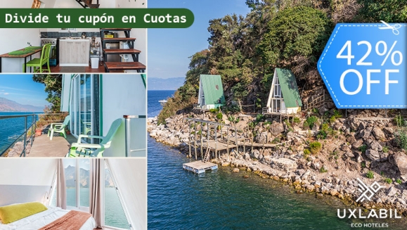 [Image: ¡Paga Q750 en Lugar de Q1,290 por Estadía de 3 Días y 2 Noches para 2 Adultos en Cabaña Frente al Lago de Atitlán, Incluye: 4 Desayunos + Uso de Kayaks + Impuestos Incluidos + Parqueo!m]
