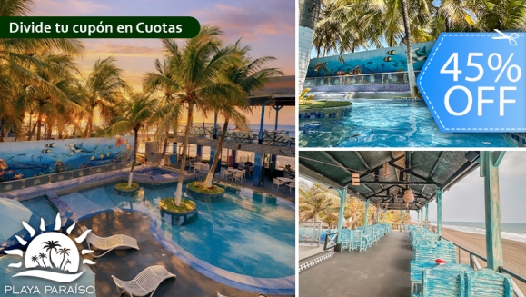 [Image: ¡Descanso Cerca del Mar! ¡Paga Q499 en Lugar de Q900 por Estadía de 1 Noche Para Hasta 2-4 Personas en Monterrico: Habitación con A/C + Ducha y Baño Privado + Televisión + Amenidades + Piscinas + Playa y Más!m]