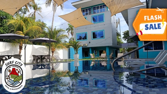 [Image: ¡Flash Sale en Surf City, La Libertad para Escaparte en Pareja! ¡Paga $61 en Lugar de $103 por Estadía de 1 Noche Hasta Para 2 + 2 Desayunos Típicos! ¡Solo 33 Cupones Disponibles!m]