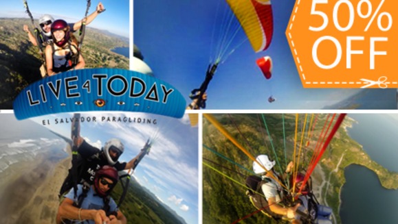 [Image: ¡Paga $42.50 en lugar de $85 por: Vuelo de Parapente con remolque en la Costa del Sol, San Diego o La Libertad gracias a El Salvador Parapente!m]