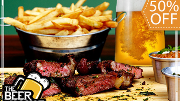 [Image: ¡Paga $10 y Consume $20 en Todo el Menú de The Beer House!m]