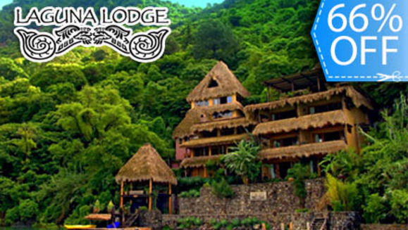 [Image: ¡Paga Q1,218 en lugar de Q3,611 por Estadía para 2 Personas + 2 Desayunos + Uso de Kayacs y Canoas + Coctel de Bienvenida + Entradas a Reserva Natural y Más en el Hotel  de 5 Estrellas Laguna Lodge  Eco Resort en Atitlán!m]