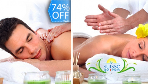 [Image: ¡Paga Q189 en lugar de Q725 por Día de Spa que Incluye: Sauna, Jacuzzi e Hidroterapia Ilimitado + Exfoliación Corporal + Masaje Relajante Hawaiiano Basado en Filosofía Huna, Tonificación con Florales del Dr. Bach + Mascarilla Facial en Le Suisse Spa!m]