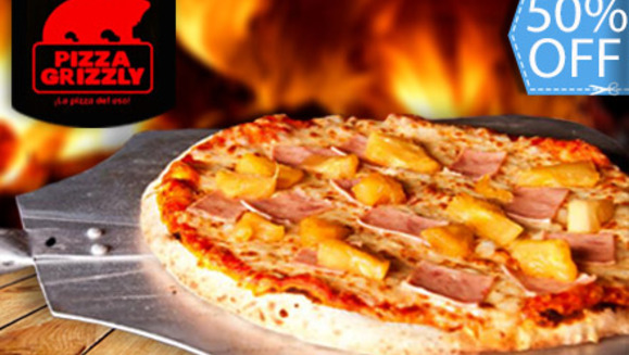 [Image: ¡DeliciOSO Súper Combo!¡Paga Q79 en lugar de Q158 por Pizza Grande  a Elección + Pichel de Bebida a Elección en Pizza Grizzly!m]