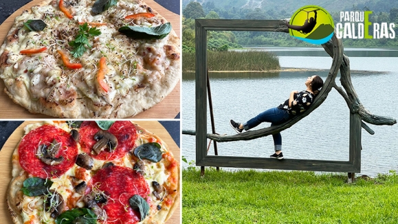 [Imagen:¡Paga Q175 en Lugar de Q350 por All You Can Eat de Pizza Artesanal Gourmet + Día de Aventura Extrema con: Columpio Gigante + Balsa con Remos + Kayaks + Caminata en Bosque Virgen!]