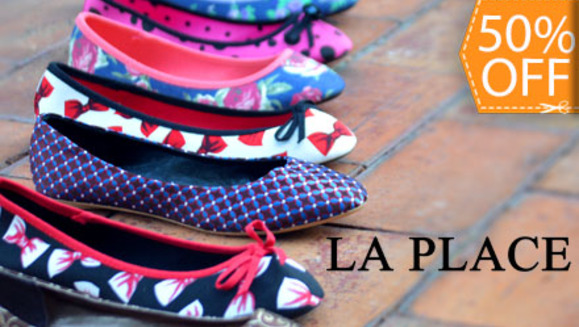 [Image: ¡Paga $15 en lugar de $30 por 1 Par de Zapatillas Estilo Flats en La Place! ¡Solo 300 cupones disponibles!m]
