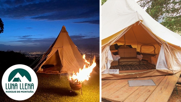 [Image: ¡Paga Q789 en Vez de Q1,575 por Glamping para hasta 4 con Snacks de Bienvenida + Daypass de Aventura: Senderos Ecológicos, Mirador, Rio, Puente Colgante, Fogata y Canchas + Actividad a Elección entre Cuatrimoto, Bicicletas, Picnic o Churrasquera!m]