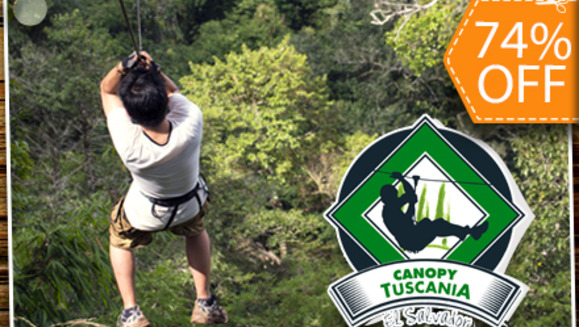 [Image: ¡Paga $10 en lugar de $25 y lleva tu adrenalina al extremo en el Canopy de Tuscania!m]