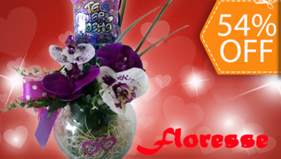 [Image: ¡Paga $16 en vez de $35 por Arreglo Floral de Orquídeas con Globo en Floresse Flores y Jardines! ¡SÓLO 156 CUPONES DISPONIBLES!m]
