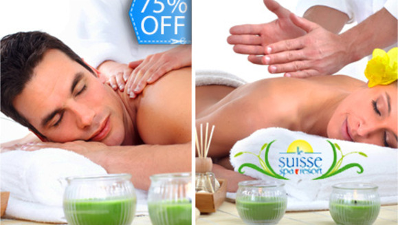 [Image: ¡Paga Q189 en lugar de Q756 por un Día de Spa con Sauna, Jacuzzi e Hidroterapia Ilimitada + Masaje Relajante + Tonificación Corporal + Exfoliación Corporal Completa + Mascarilla Facial y Más en Le Suisse Spa!m]