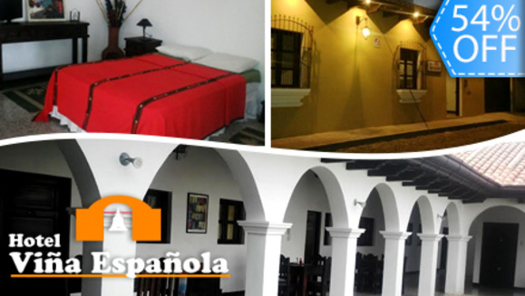 [Image: ¡Paga Q299 en vez de Q650 por Estadía de una noche para 2 Personas en Habitación Doble + 2 Desayunos + Impuestos Incluidos en el Nuevo Hotel Viña Española en Antigua Guatemala!m]