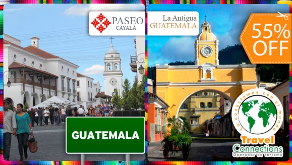 [Image: ¡Paga $29 en vez de $65 por Tour Guiado a Antigua Guatemala y Paseo Cayalá + Sancks a Bordo + Asistencia Migratoria con Travel Connections! ¡Sólo 147 cupones disponibles!m]